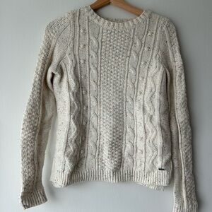 Hollister Cream Cable Knit Sweater